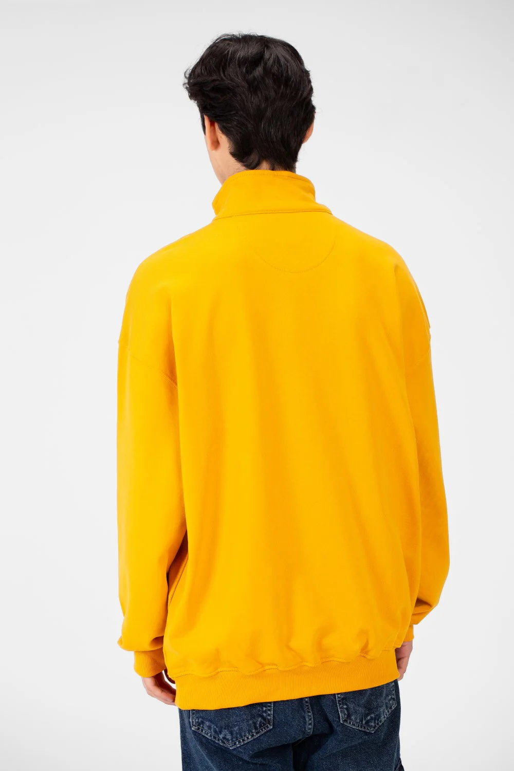 Men's Plain Oversize Sweatshirt With Half Zipper - Image 18