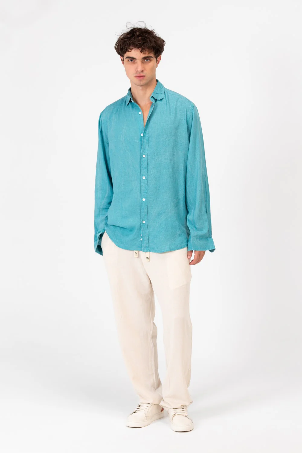 Men's Plain Regular Fit Long Sleeved Shirt In Practical Fabric And Modern Colors - Image 20