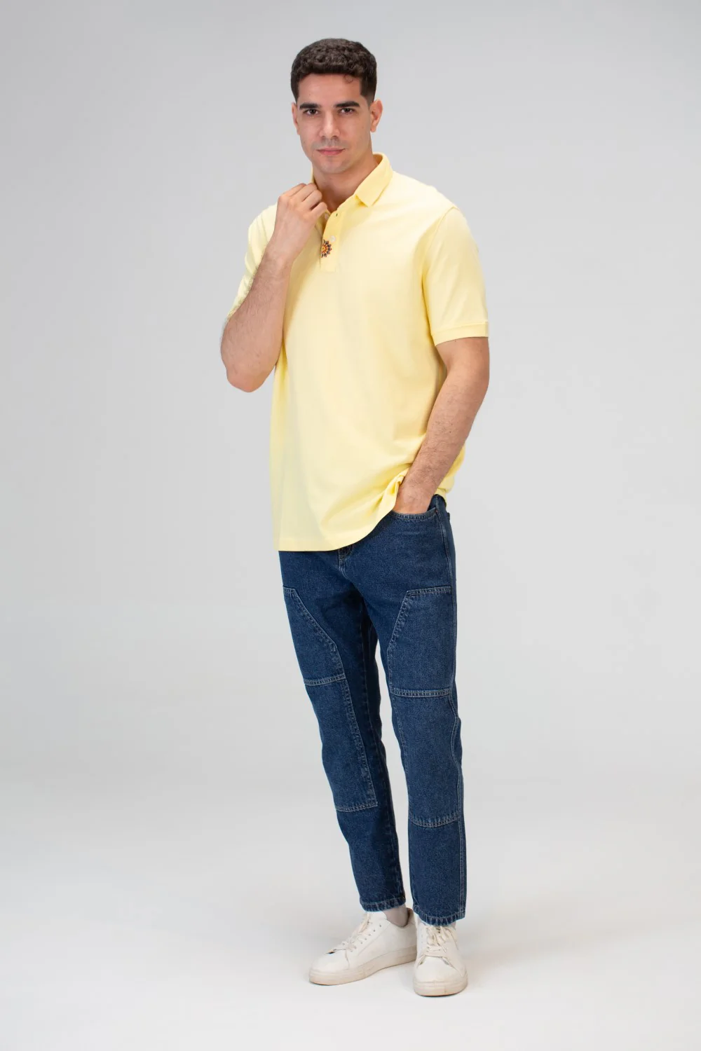 Mens Plain Slim Fit Short Sleeve Polo T-Shirt - Image 10
