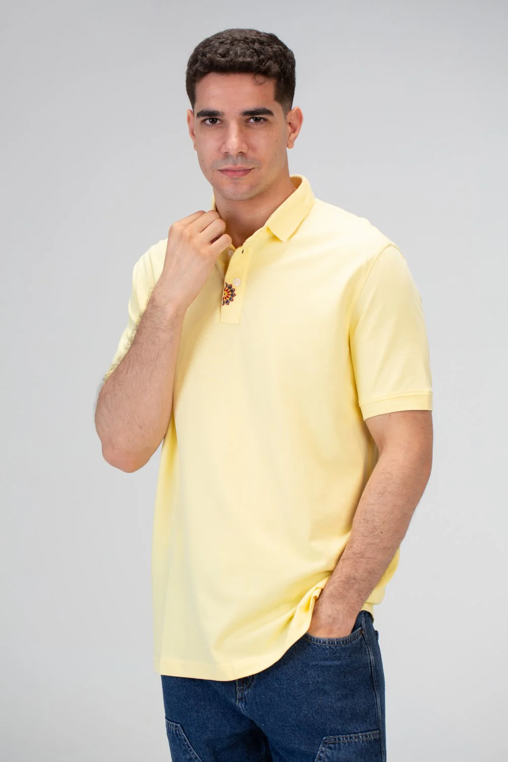 Mens Plain Slim Fit Short Sleeve Polo T-Shirt - Image 12