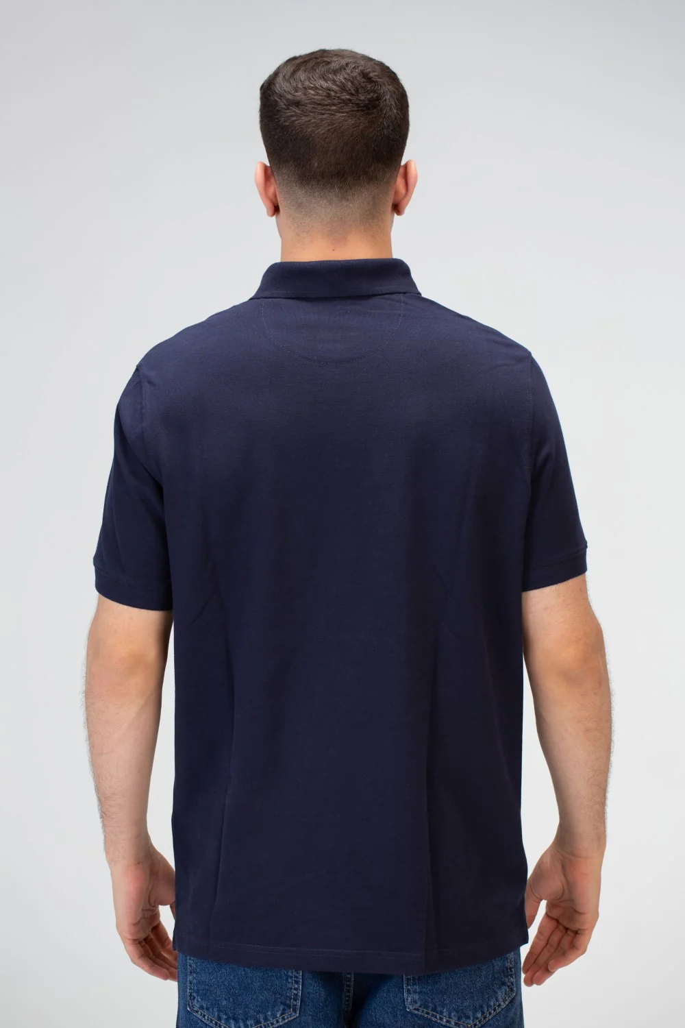 Mens Plain Slim Fit Short Sleeve Polo T-Shirt - Image 5