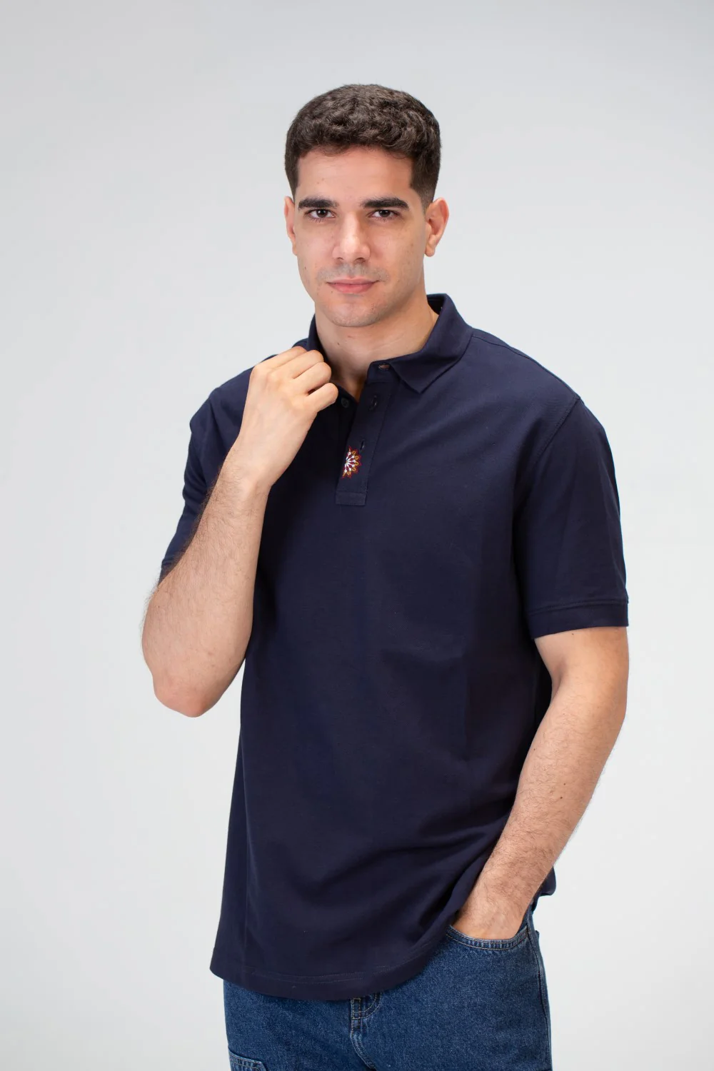 Mens Plain Slim Fit Short Sleeve Polo T-Shirt - Image 6
