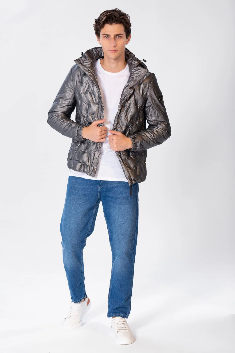 Men's Plain Waterproof Jacket With Zippers And Pockets - Image 11