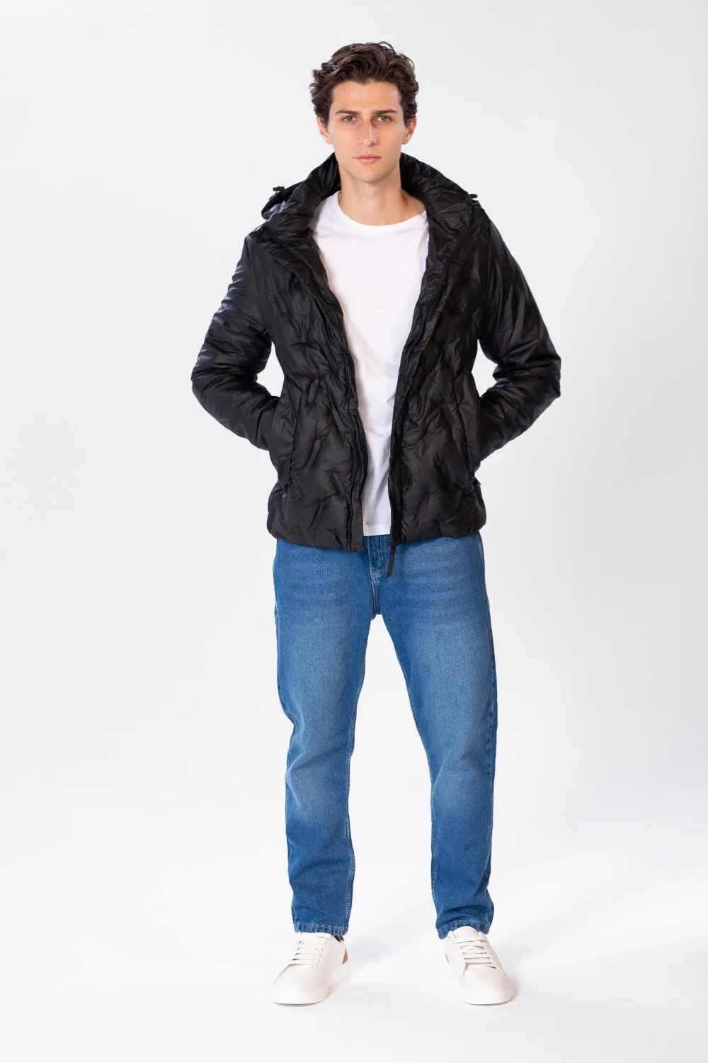 Men's Plain Waterproof Jacket With Zippers And Pockets - Image 4