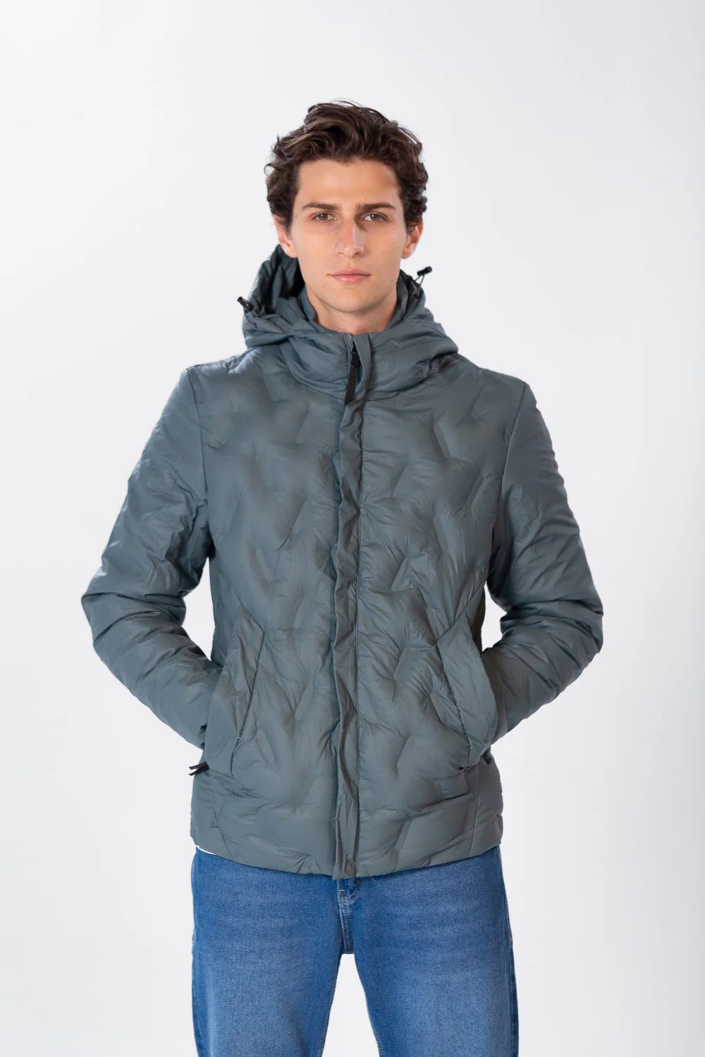 Men's Plain Waterproof Jacket With Zippers And Pockets - Image 5