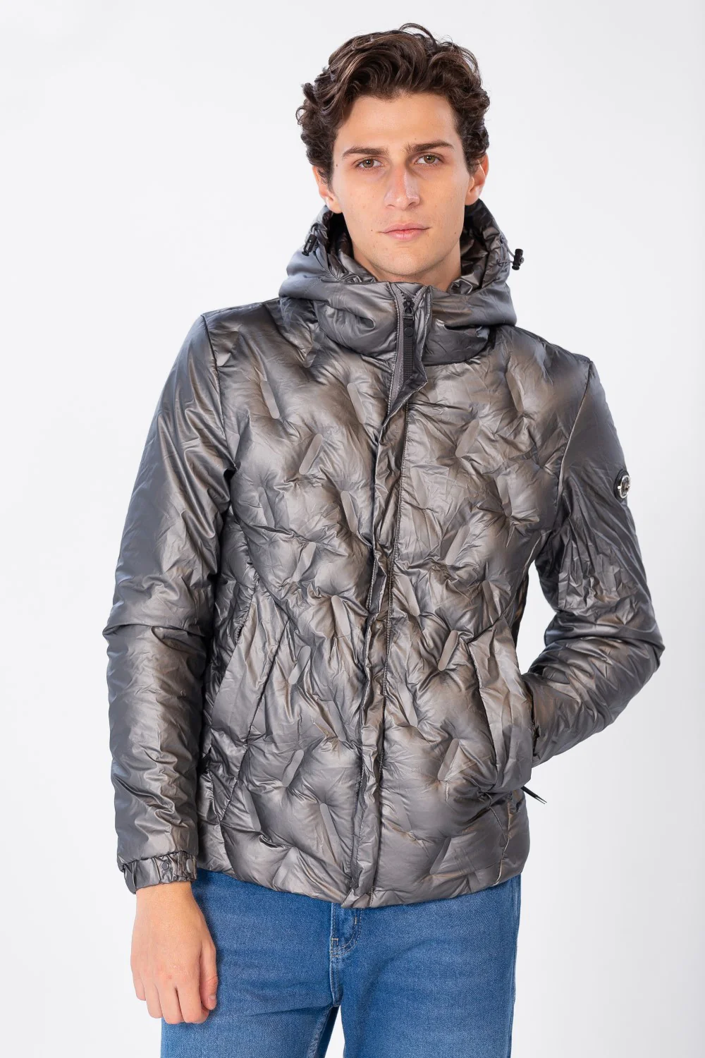 Men's Plain Waterproof Jacket With Zippers And Pockets - Image 9