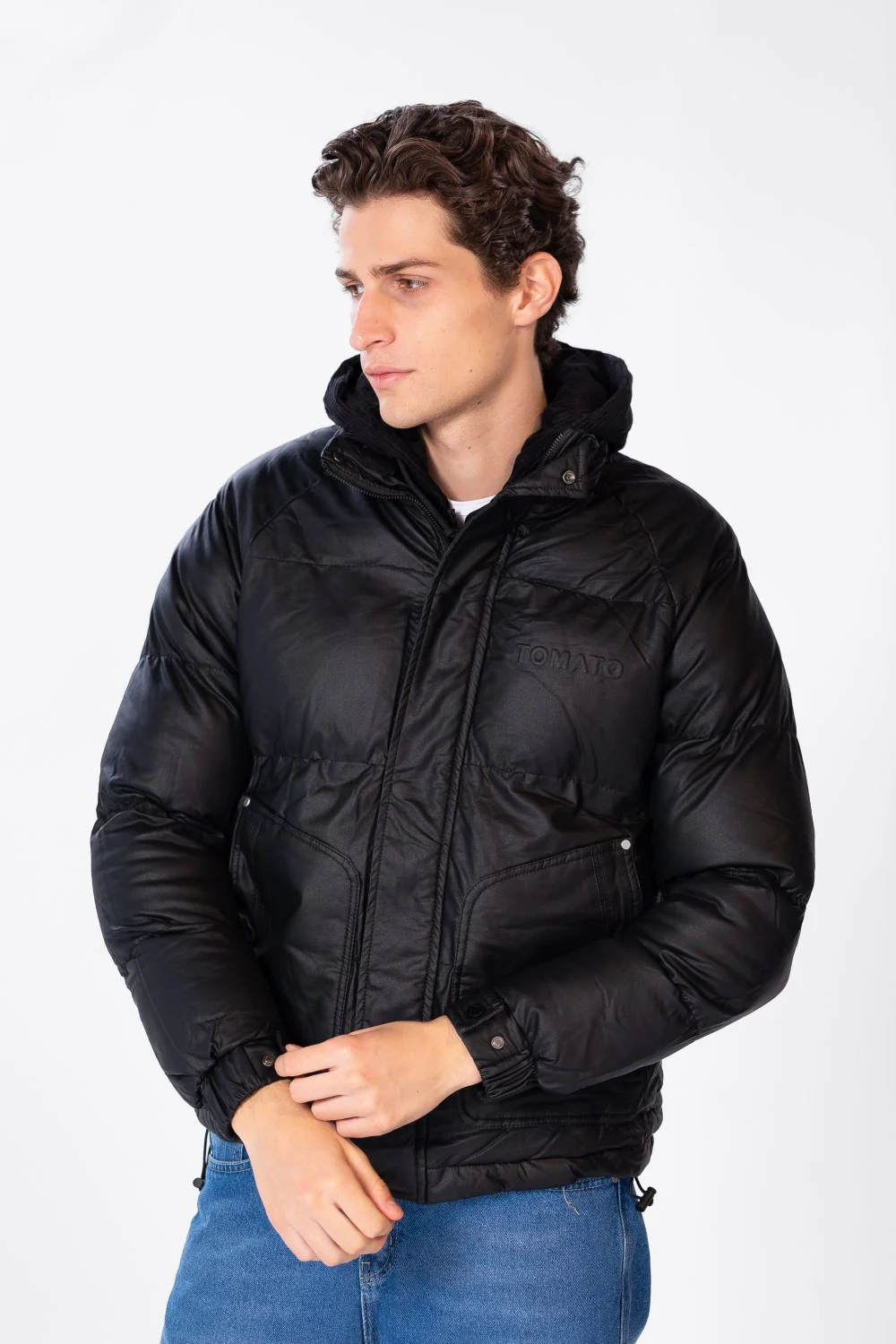 Men's Plain Waterproof Puffer Jacket With Pockets And Zippers - Image 5