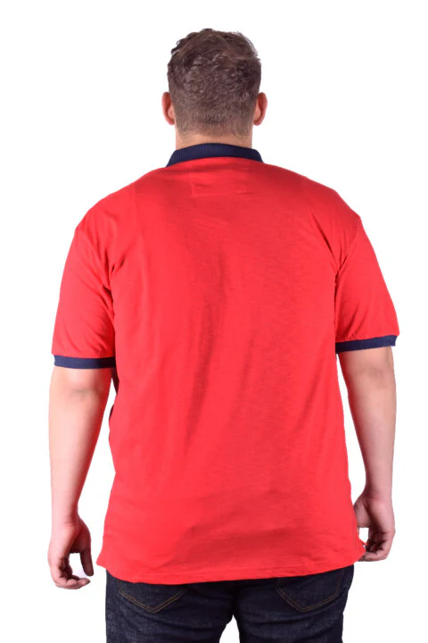 Men's Polo Front Printed Cotton Big Size T-shirt - Image 2