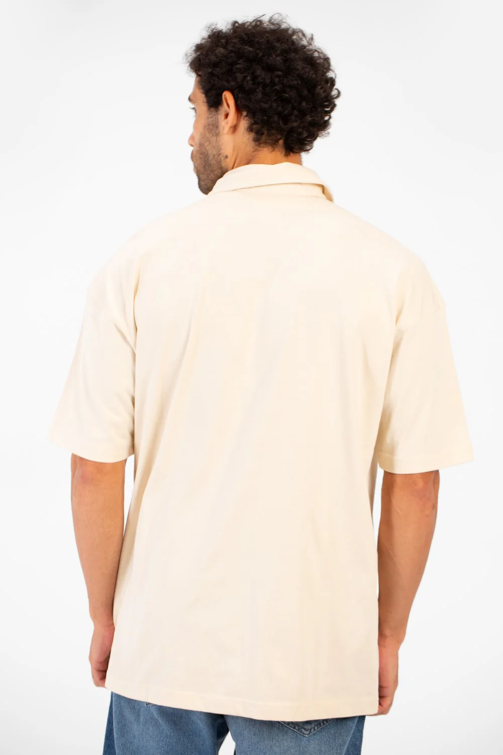 Men's Polo Neck Modern Front Text Print Regular Fit Short Sleeve T-Shirt - Image 6