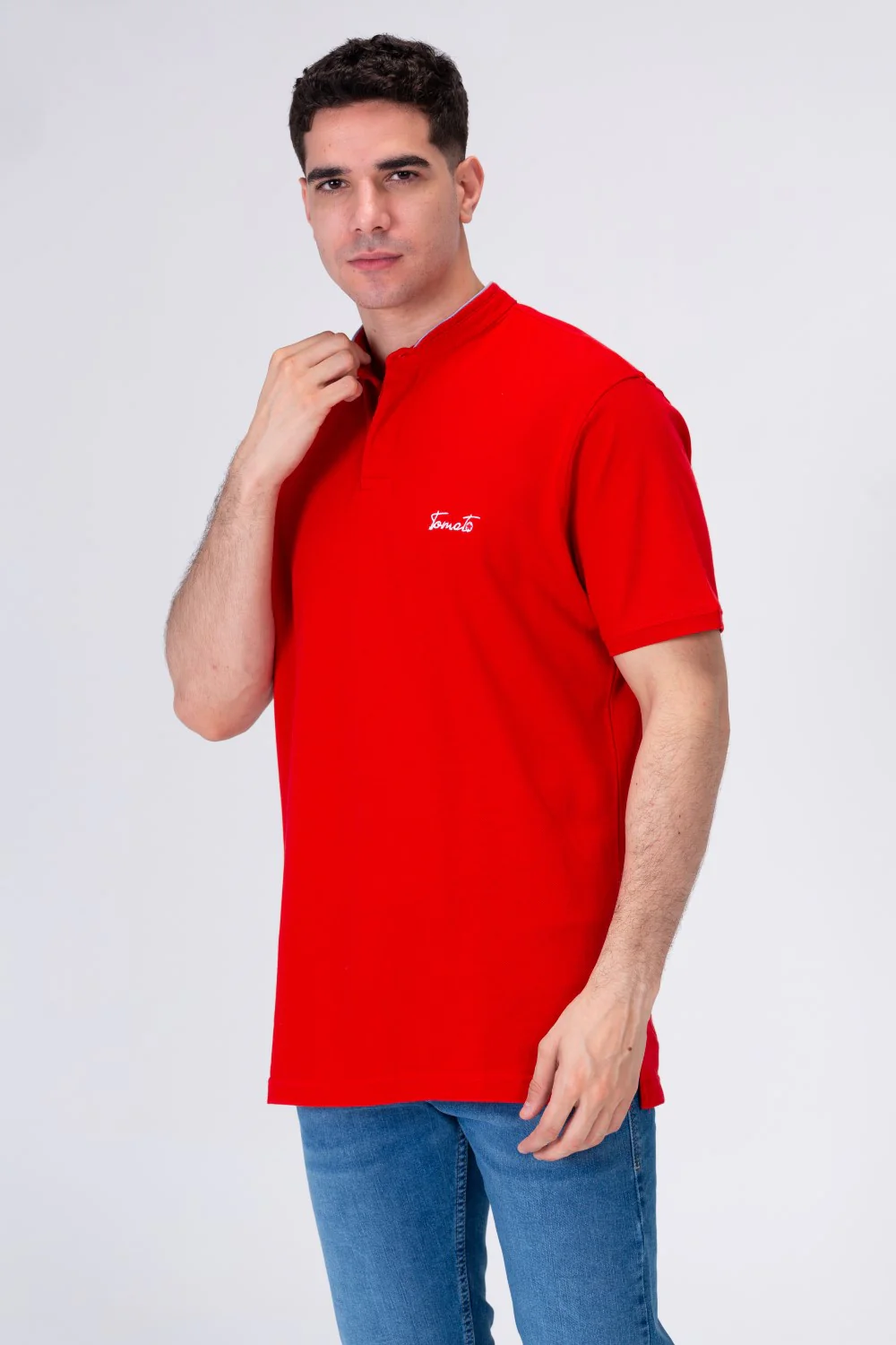 Men's Polo Regular Fit Half Sleeves T-shirt  With Tomato Badge Print - Image 15
