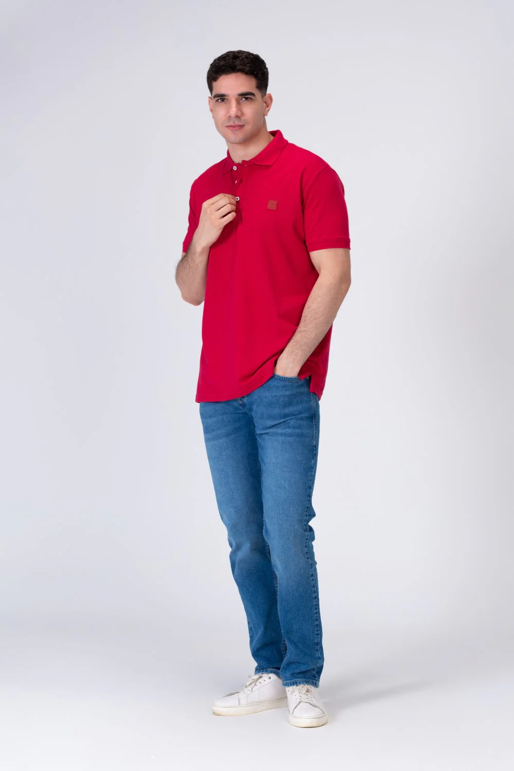 Mens Polo Regular Fit T-Shirt With Collar And Tomato Badge - Image 19