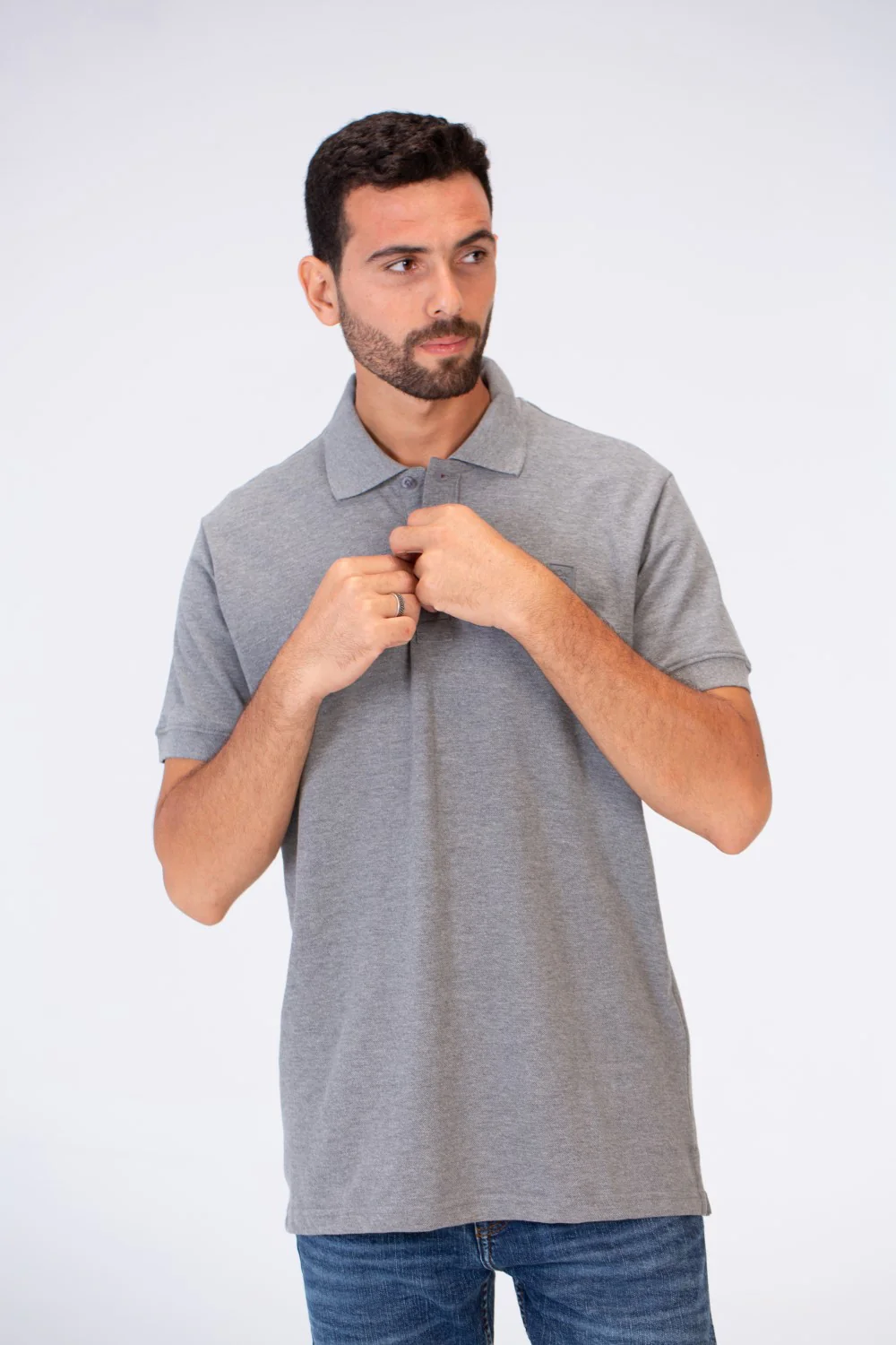 Mens Polo Regular Fit T-Shirt With Collar And Tomato Badge - Image 4
