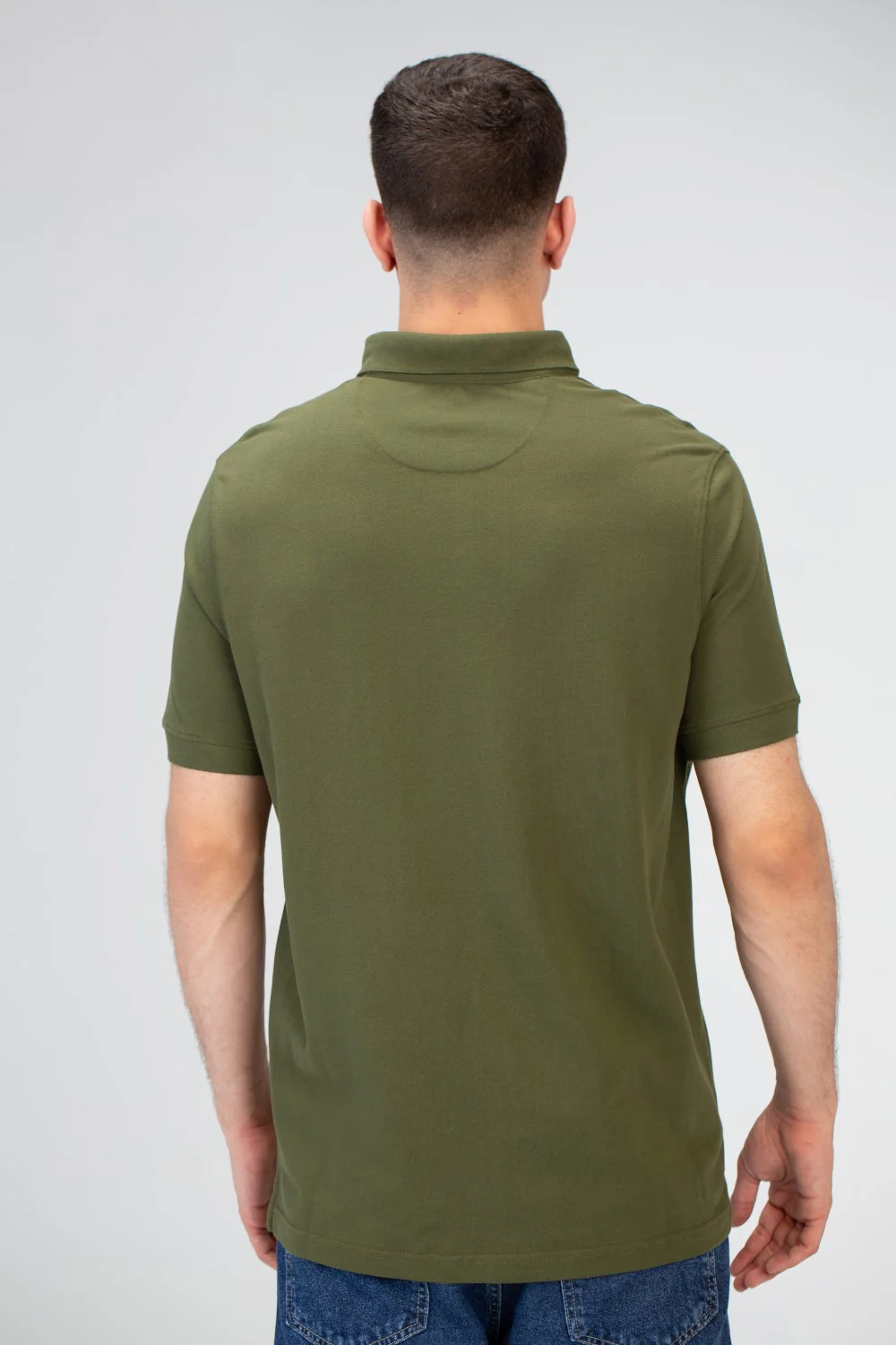 Mens Polo T-Shirt With Front Print And Short Sleeves - Image 2