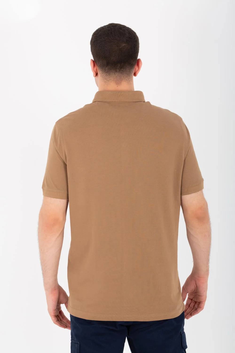 Mens Polo T-Shirt With Front Print And Short Sleeves - Image 5