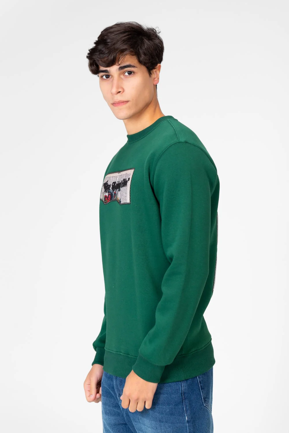 Men's Printed Crew Neck Tomato Sweatshirt - Image 3
