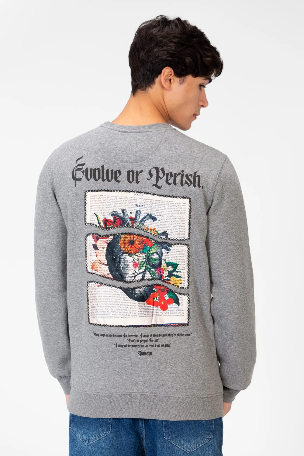 Men's Printed Crew Neck Tomato Sweatshirt - Image 6