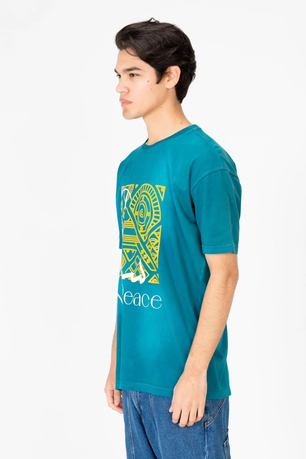 Men's Printed Half Sleeve Oversized Washed T-shirt - Image 15