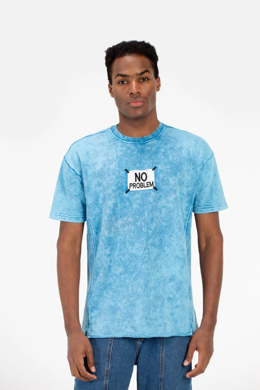 Men's Printed Half Sleeve Washed T-Shirt