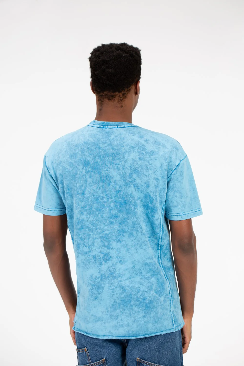 Men's Printed Half Sleeve Washed T-Shirt - Image 2