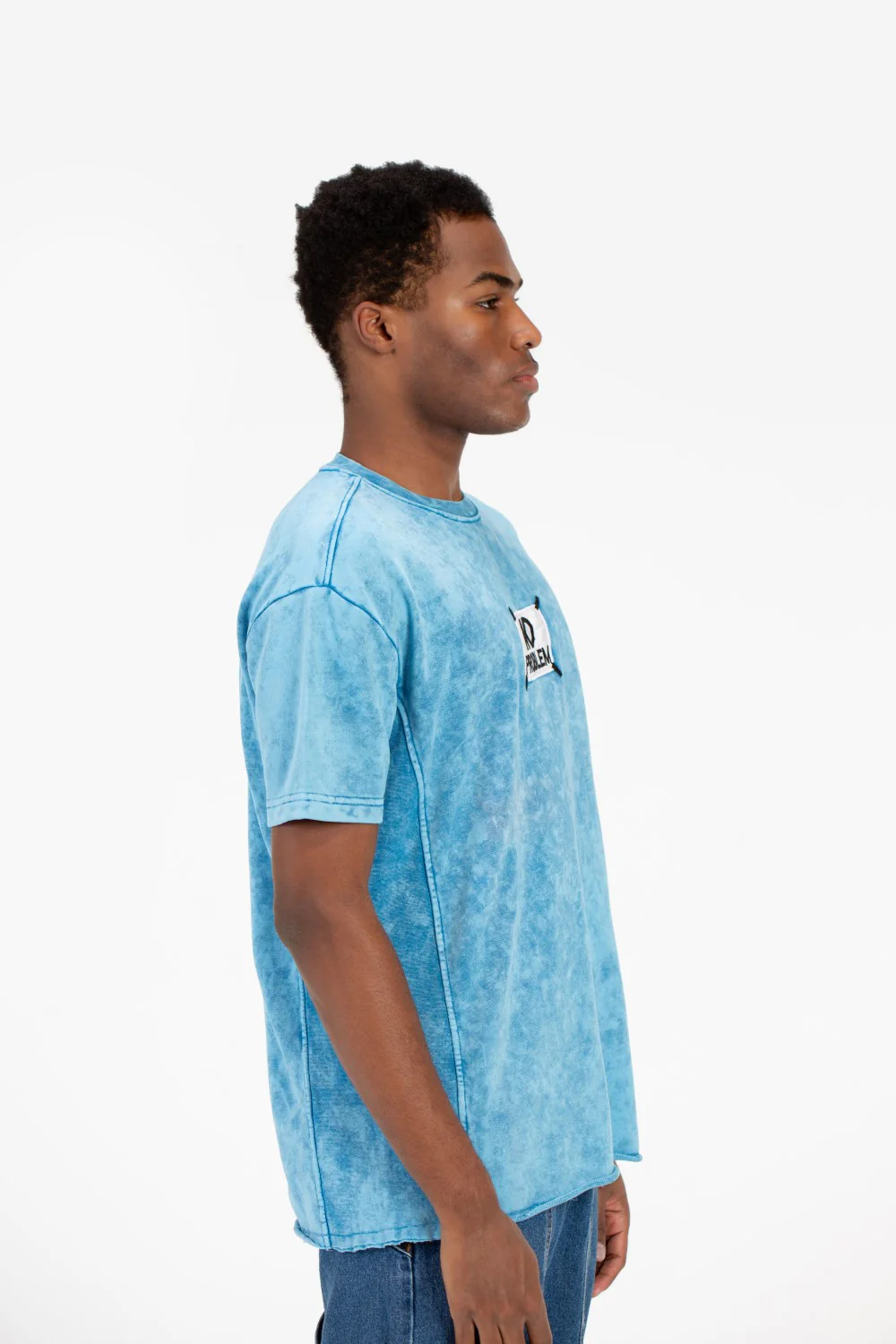 Men's Printed Half Sleeve Washed T-Shirt - Image 3