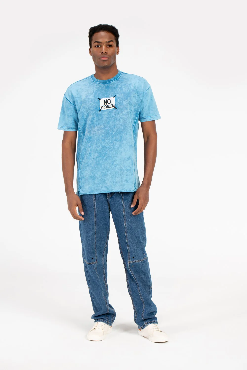 Men's Printed Half Sleeve Washed T-Shirt - Image 4