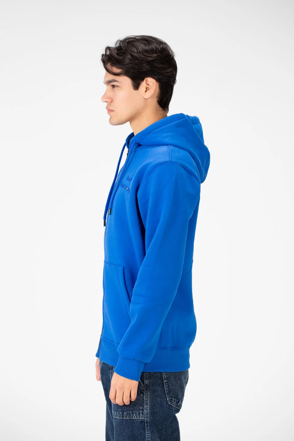 Men's Printed Hood Sweatshirt With Full Zipper Closure - Image 7
