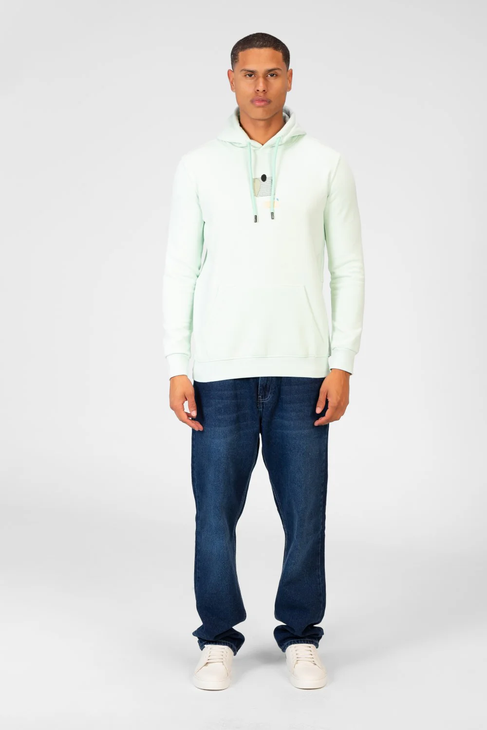 Men's Printed Hooded Sweatshirt With Front Pocket 1 - Image 12