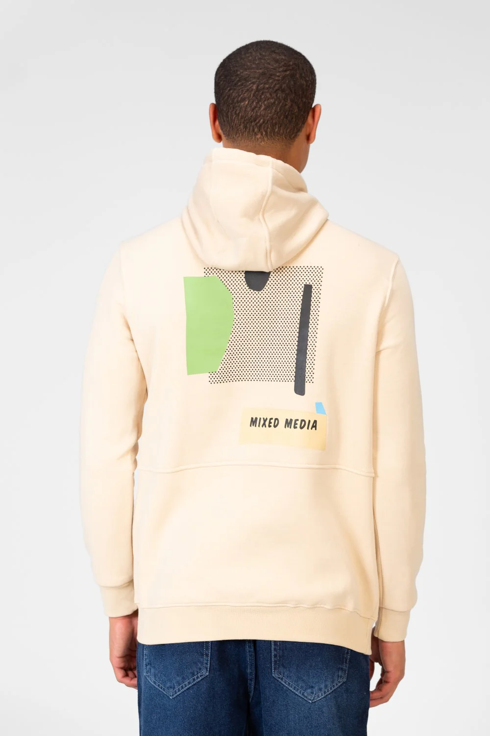 Men's Printed Hooded Sweatshirt With Front Pocket 1 - Image 2