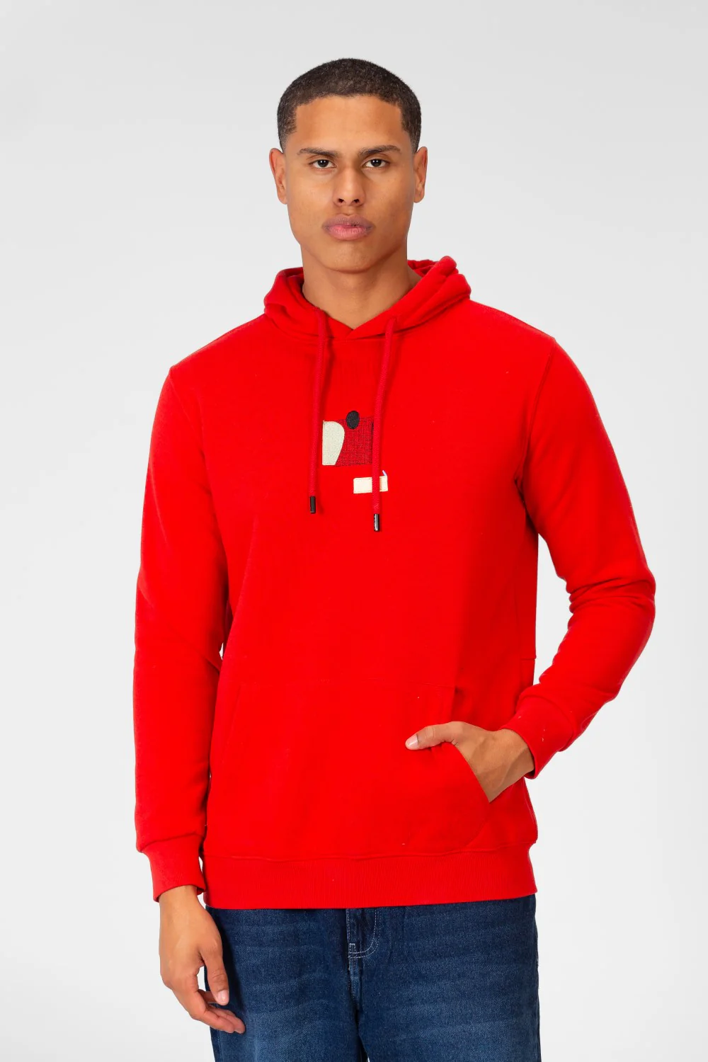 Men's Printed Hooded Sweatshirt With Front Pocket 1 - Image 5