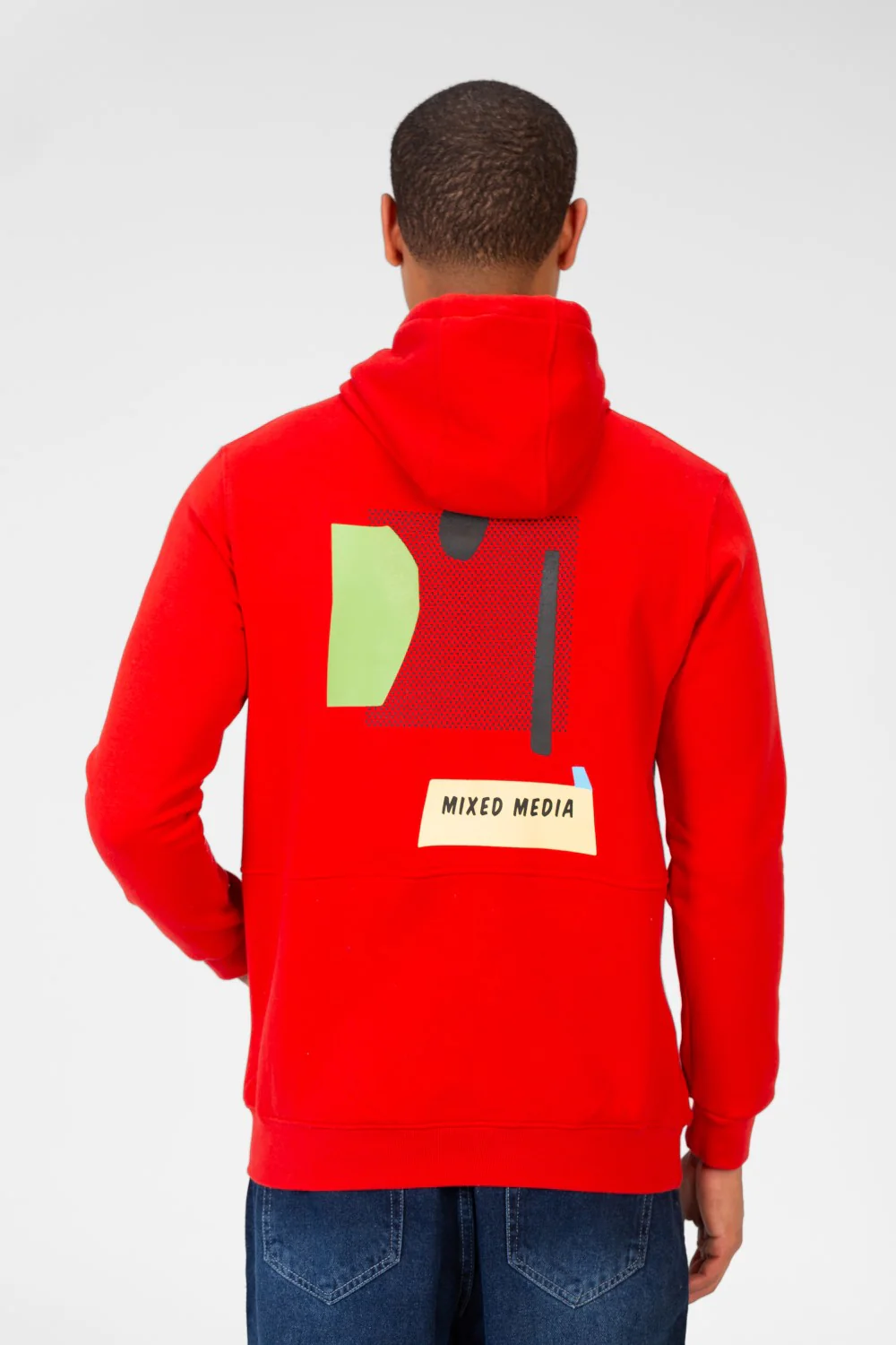 Men's Printed Hooded Sweatshirt With Front Pocket 1 - Image 6
