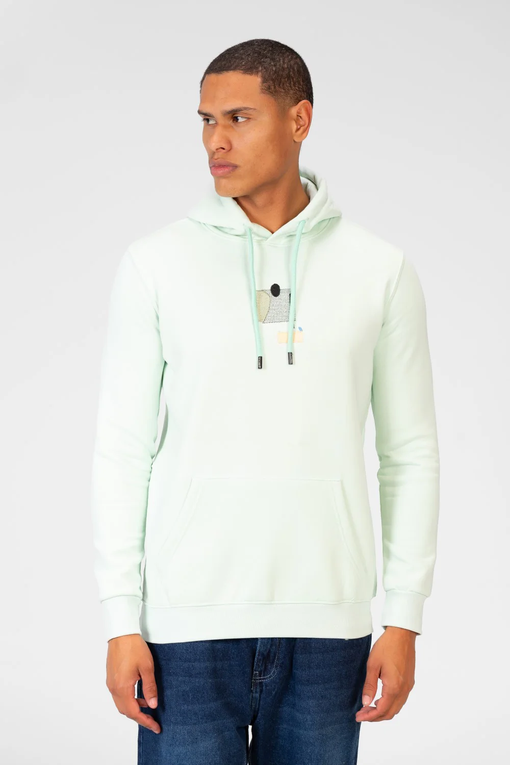 Men's Printed Hooded Sweatshirt With Front Pocket 1 - Image 9