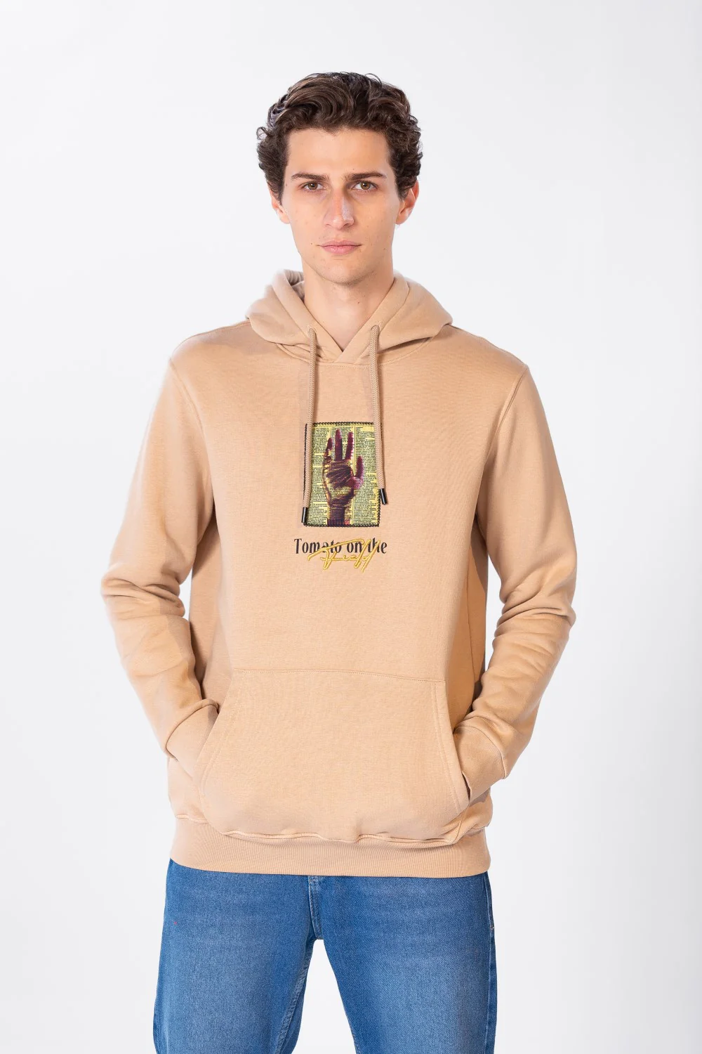 Men's Printed Hoodie Sweatshirt In Comfortable Cut