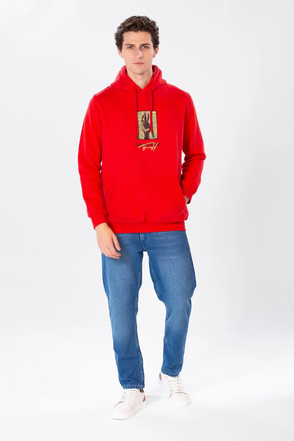 Men's Printed Hoodie Sweatshirt In Comfortable Cut - Image 6
