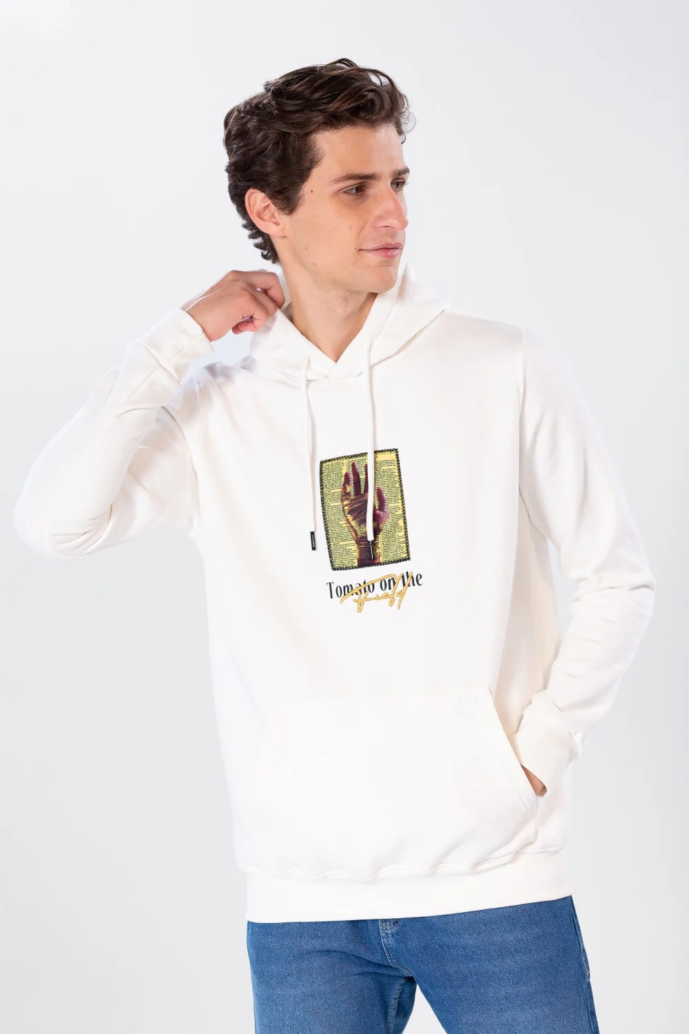 Men's Printed Hoodie Sweatshirt In Comfortable Cut - Image 7
