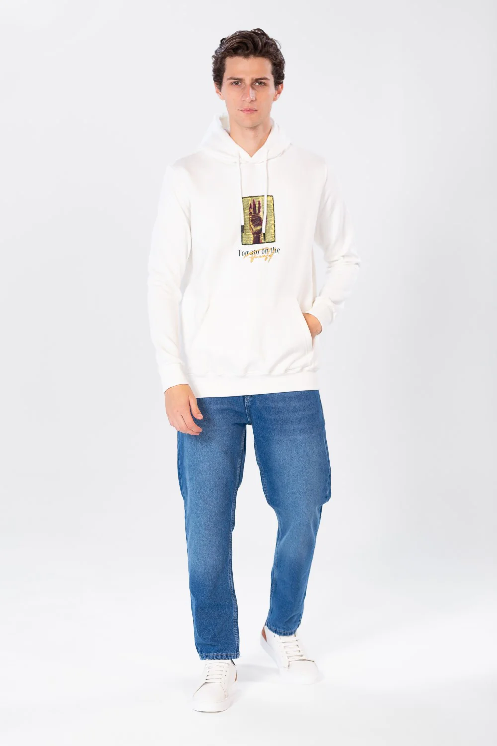 Men's Printed Hoodie Sweatshirt In Comfortable Cut - Image 9