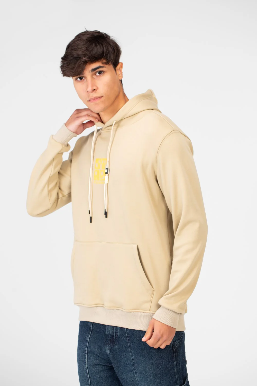 Men's Printed Hoodie Sweatshirt With Front Pocket In Practical Material - Image 11