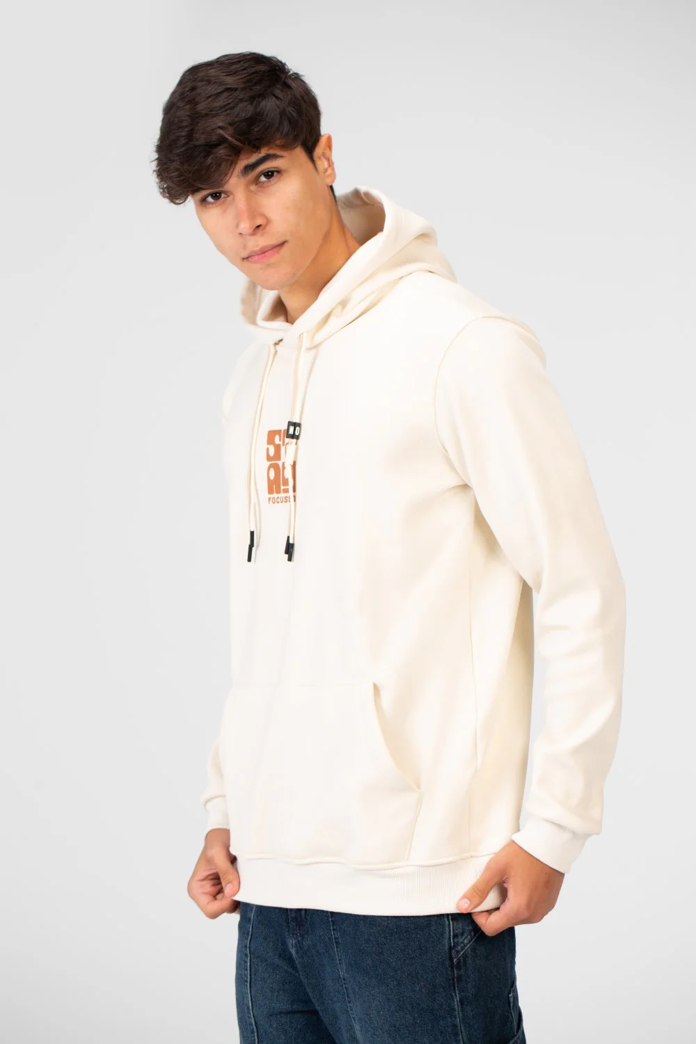 Men's Printed Hoodie Sweatshirt With Front Pocket In Practical Material - Image 3
