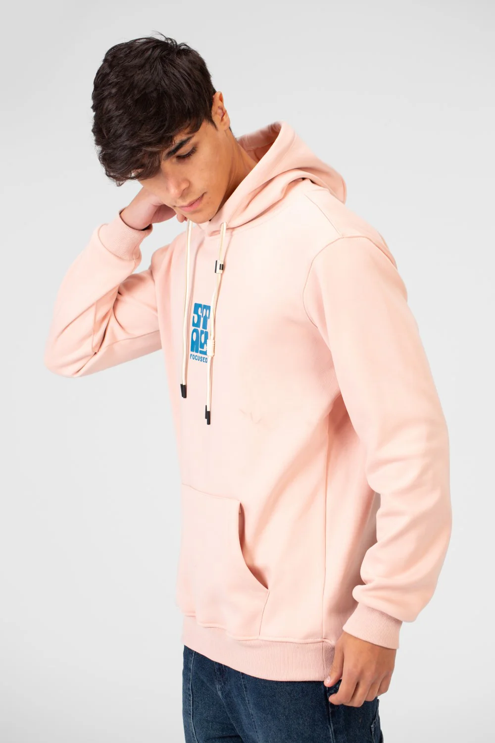 Men's Printed Hoodie Sweatshirt With Front Pocket In Practical Material - Image 7