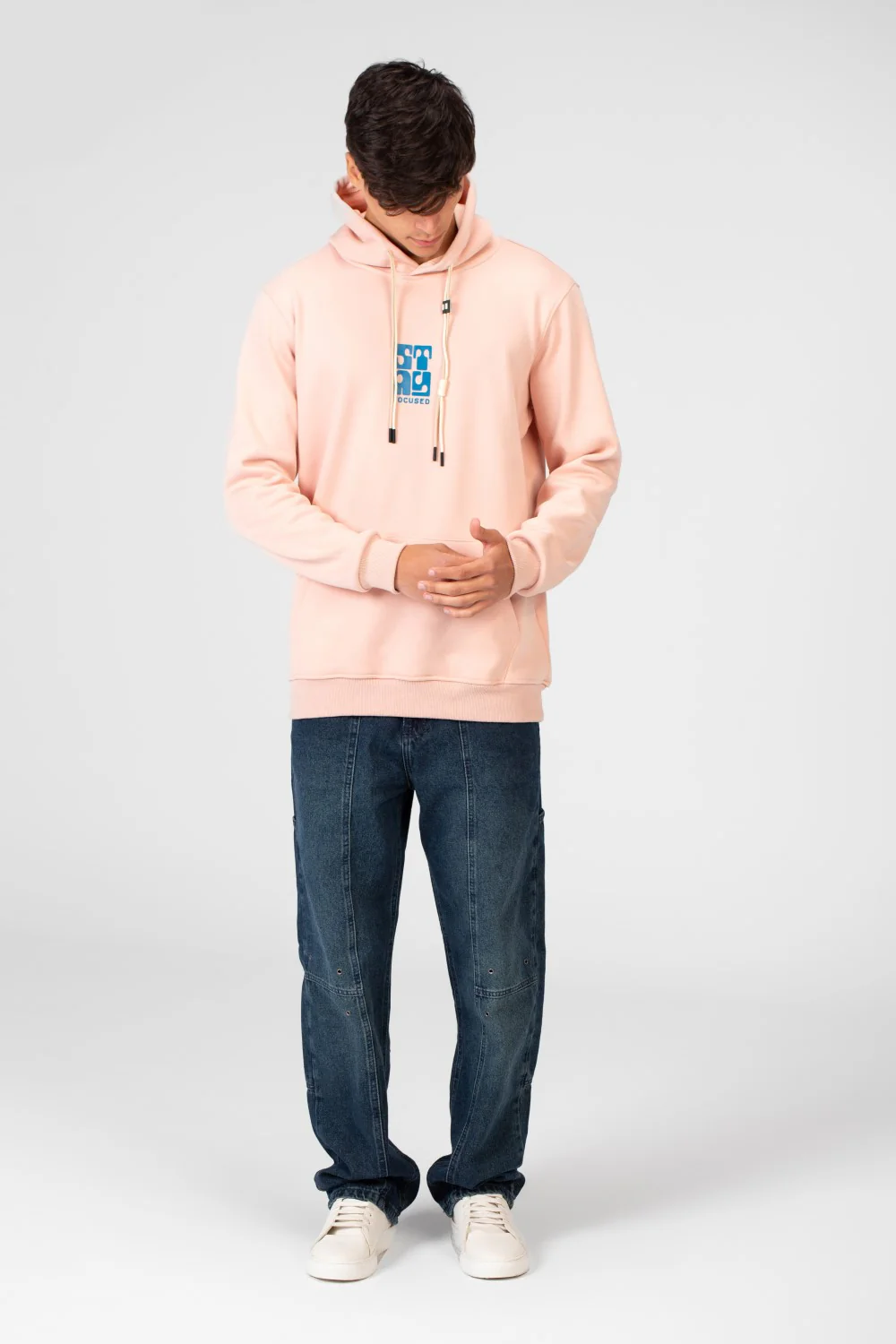 Men's Printed Hoodie Sweatshirt With Front Pocket In Practical Material - Image 8