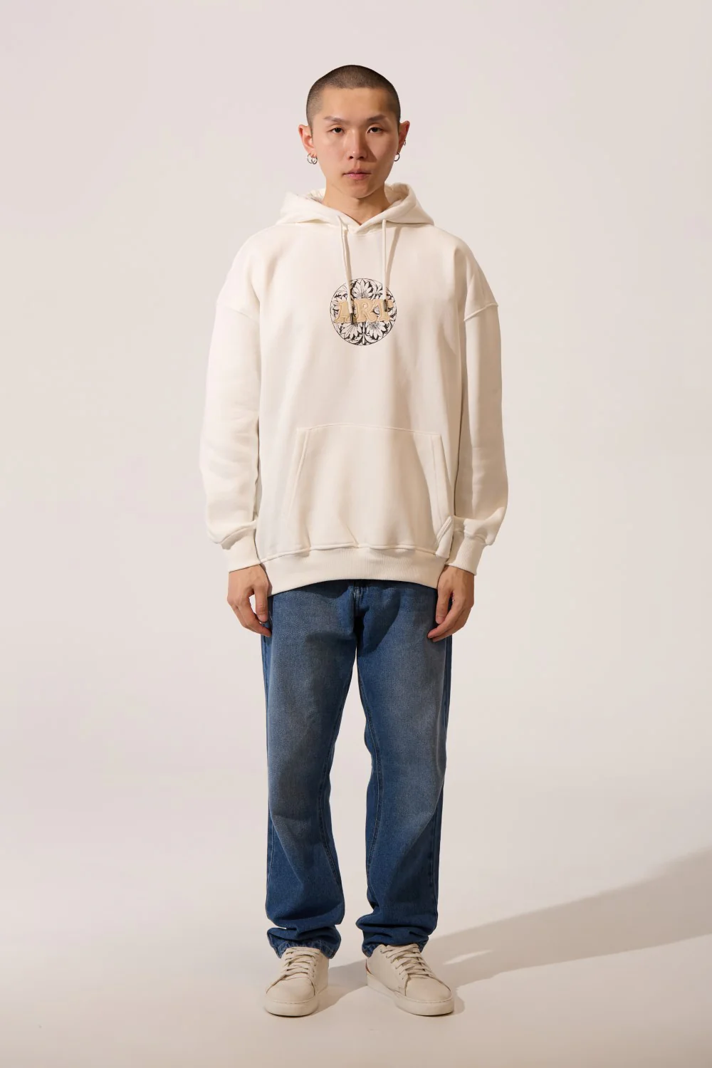 Men's Printed Long Sleeves Slim Fit Hood Sweatshirt With Front Kangaroo Pocket - Image 12