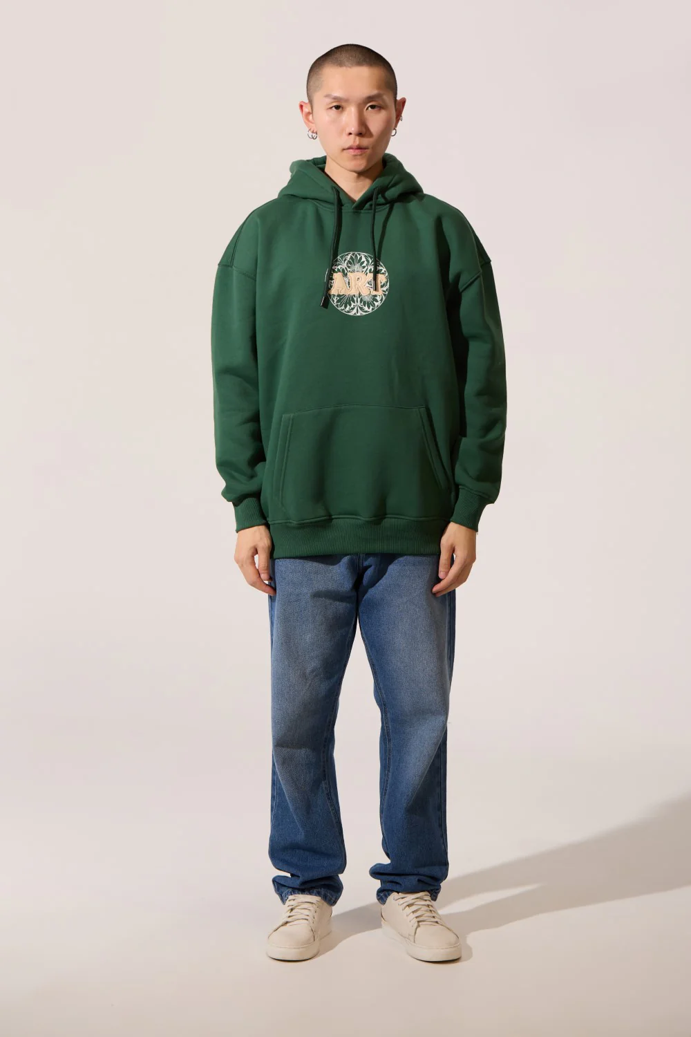 Men's Printed Long Sleeves Slim Fit Hood Sweatshirt With Front Kangaroo Pocket - Image 8