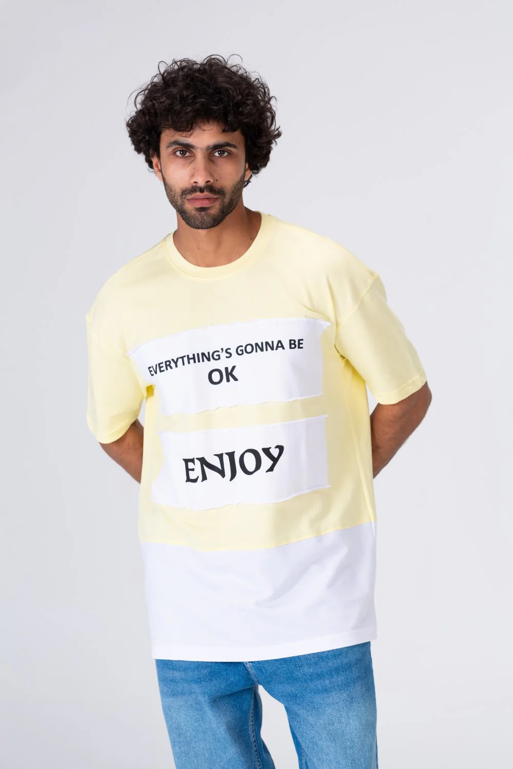 Mens Printed Long T-shirt With Unique Cut - Image 12
