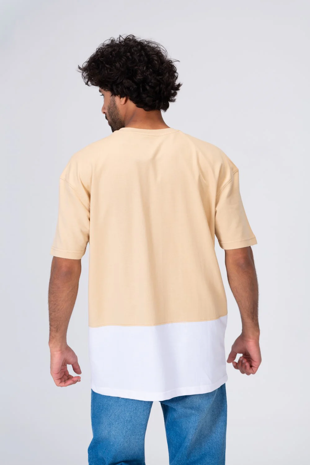 Mens Printed Long T-shirt With Unique Cut - Image 2