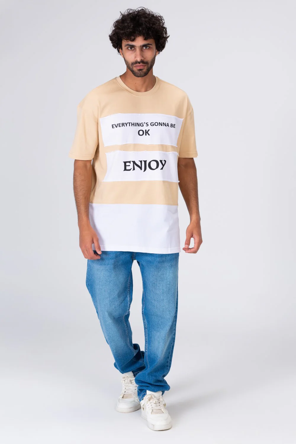 Mens Printed Long T-shirt With Unique Cut - Image 3