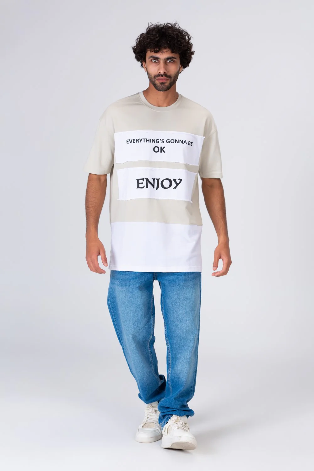 Mens Printed Long T-shirt With Unique Cut - Image 4