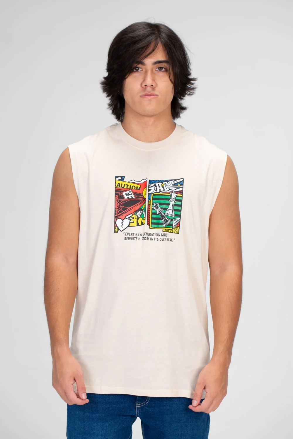 Men's Printed On The Front And Back Cut T-shirt With Summer Material And Colors - Image 10