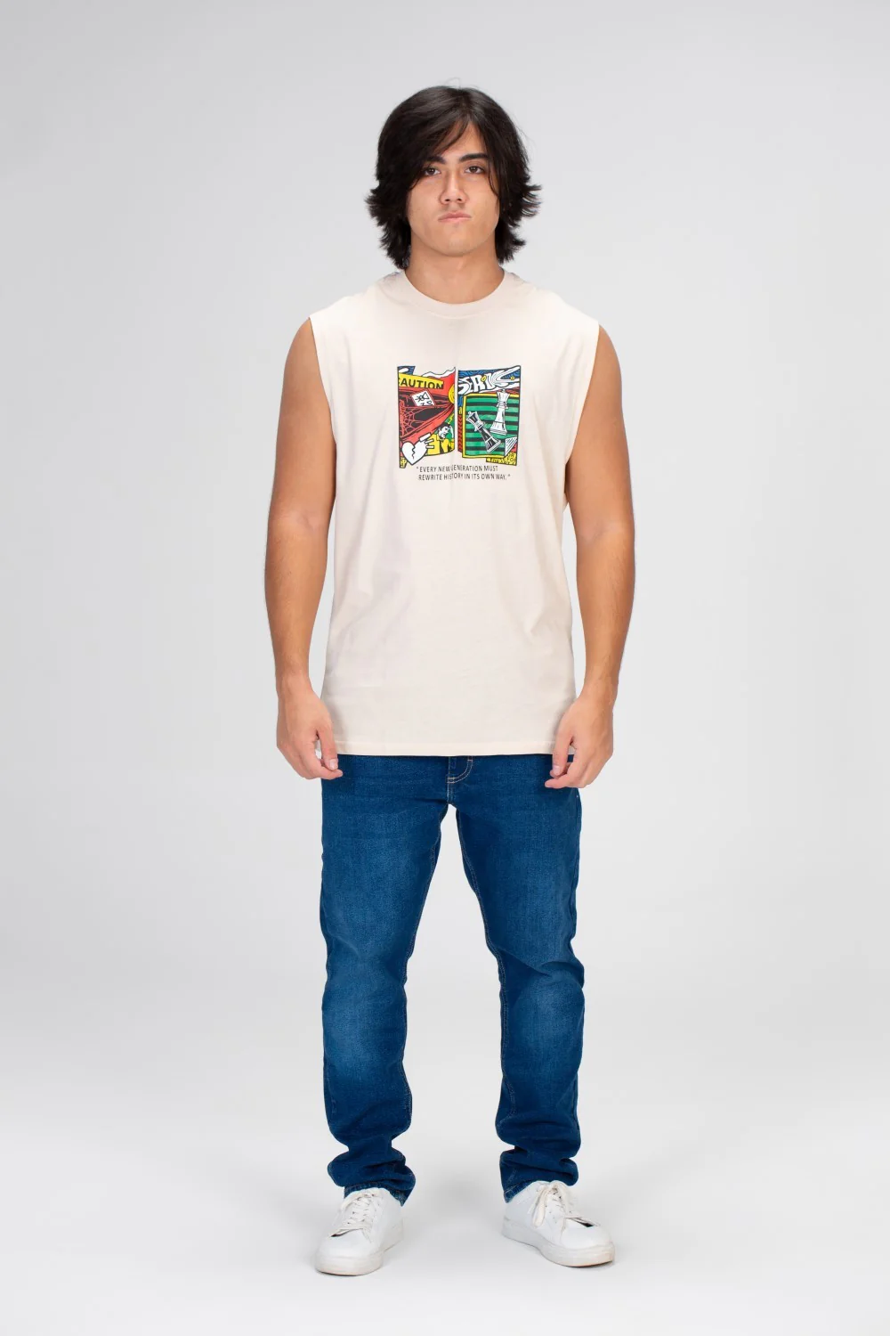 Men's Printed On The Front And Back Cut T-shirt With Summer Material And Colors - Image 12