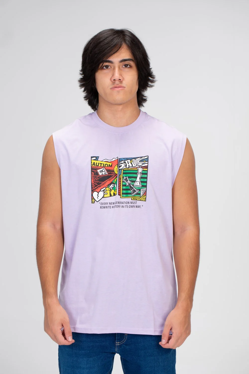 Men's Printed On The Front And Back Cut T-shirt With Summer Material And Colors - Image 4