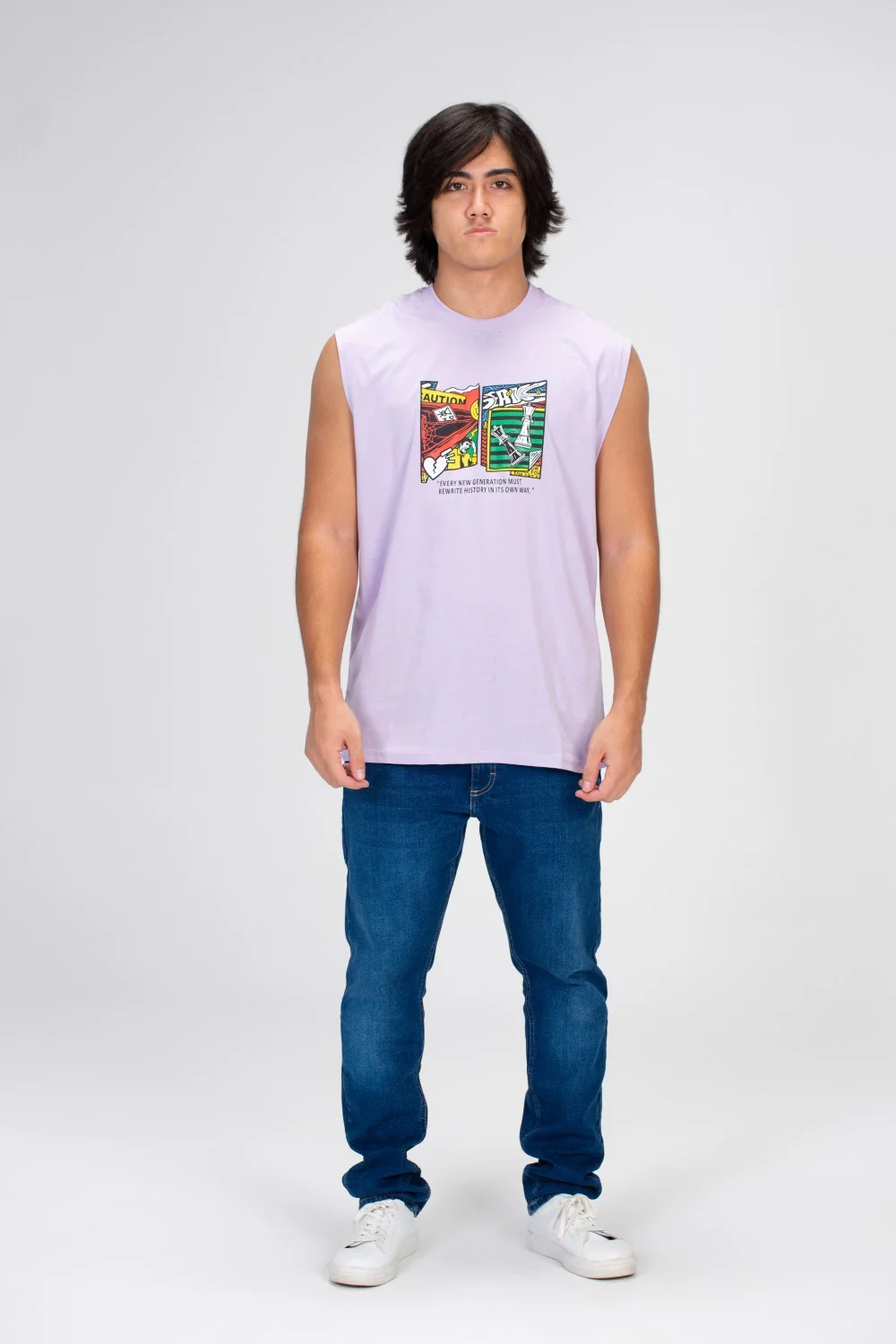 Men's Printed On The Front And Back Cut T-shirt With Summer Material And Colors - Image 6