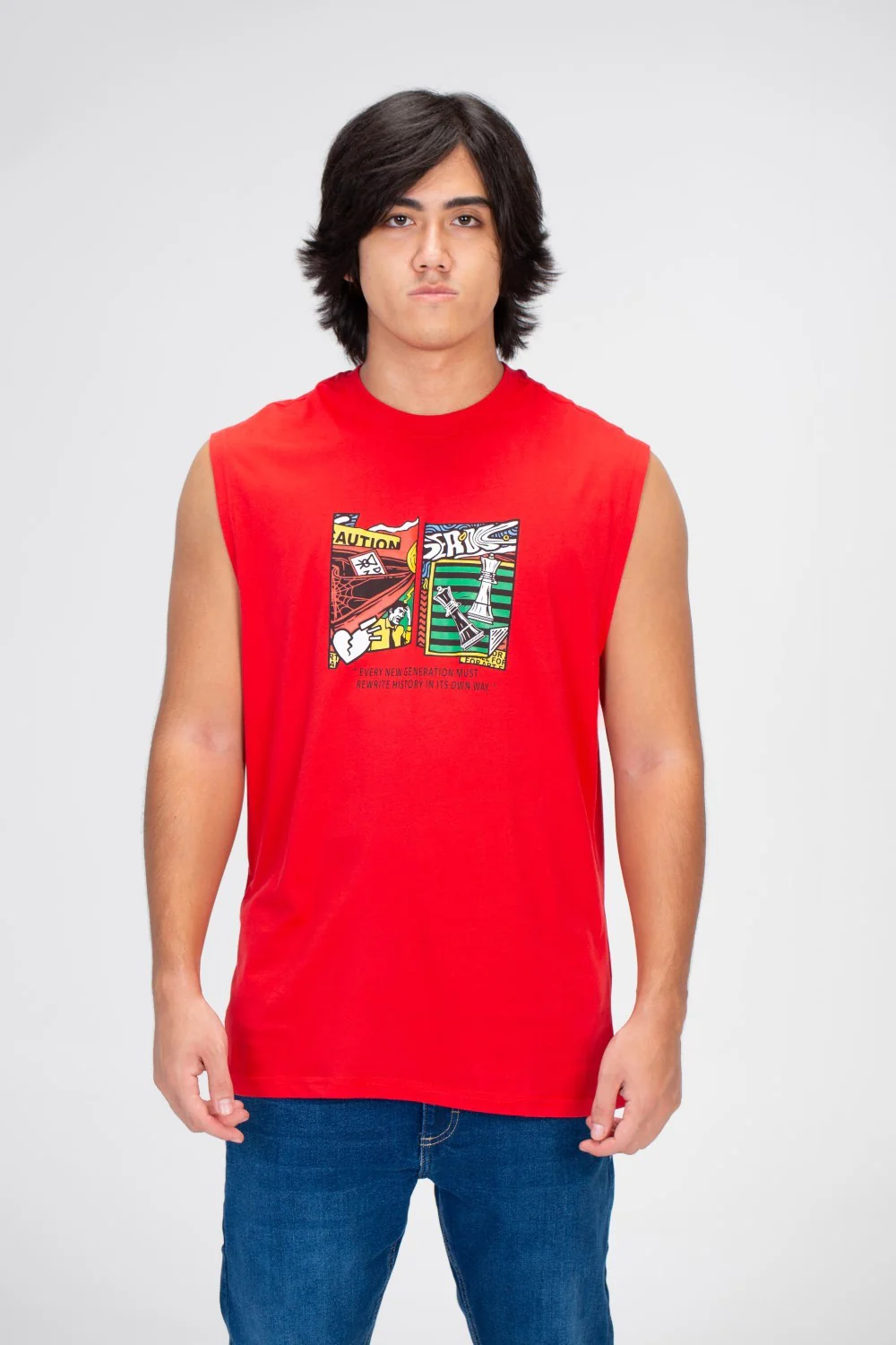 Men's Printed On The Front And Back Cut T-shirt With Summer Material And Colors - Image 7